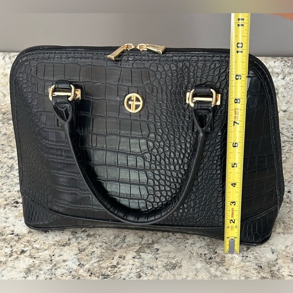 Giani Bernini Croc Embossed Faux Leather Saffiano Dome Satchel Purse - Picture 14 of 14